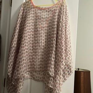 Sheer poncho cover up